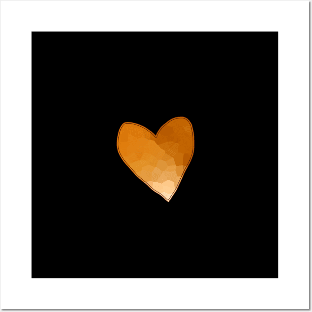 Small Gold Mosaic Valentine Heart Wall Art by ellenhenryart